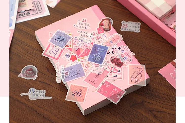 155pcs/set Handbook Gift Box Creative Retro Style Office Student Learning Stationery Gift Set A6 Notebook Variety Material - PST PS Tradings