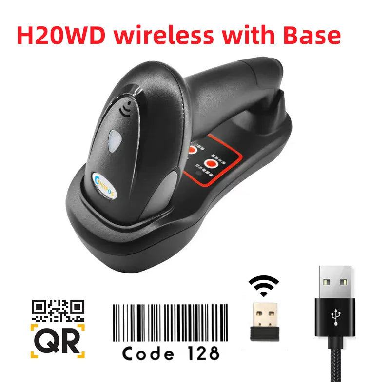 1D/2D  Supermarket Handhel  Barcode Bar  Code Scanner  Reader QR   PDF417 Bluetooth 2.4G Wireless &Wired USB Platform - PST PS Tradings