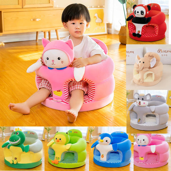 1pc Baby Sofa Support Seat Cover Toddler Cartoon Plush Chair Learning To Sit Comfortable Washable without Filler - PST PS Tradings