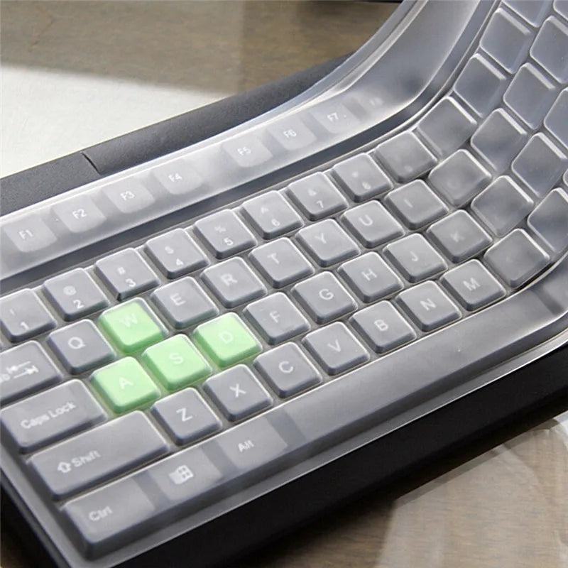 1pc Universal Waterproof Silicone Desktop Computer Keyboard Cover Clear Skin Protector Film Shell Dust-Proof Protective Film - PST PS Tradings