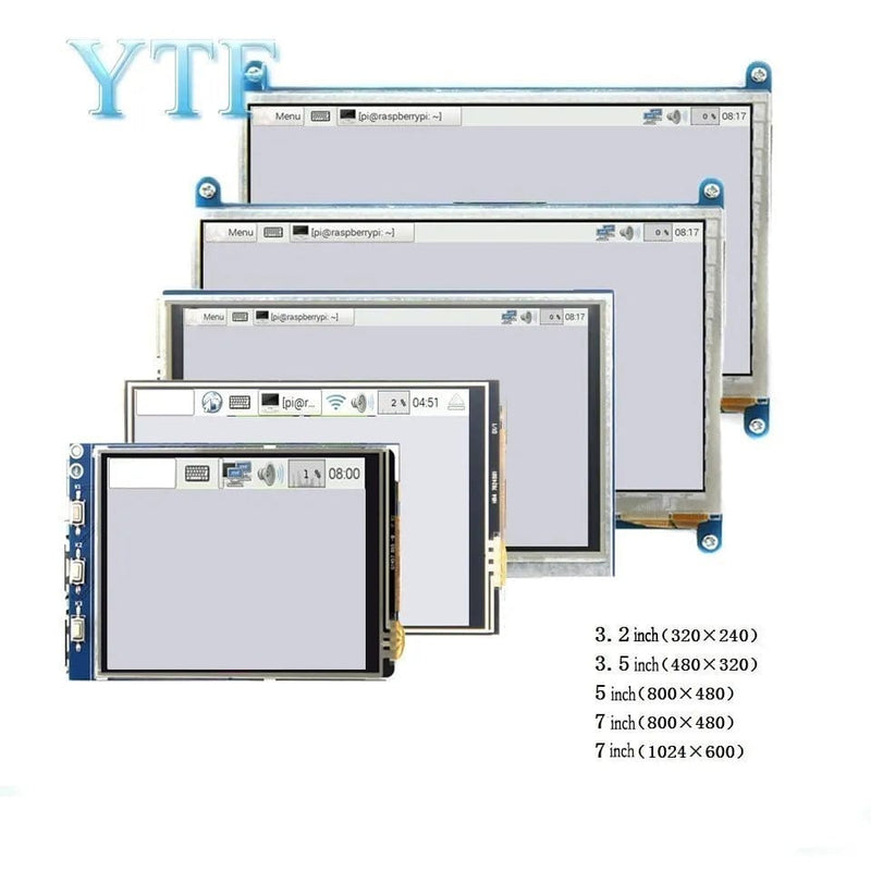  2.4/2.8/3.2/3.5/5/7/10.1 inch touch LCD Display Module Support for Raspberry Pi 3B+ 4 B