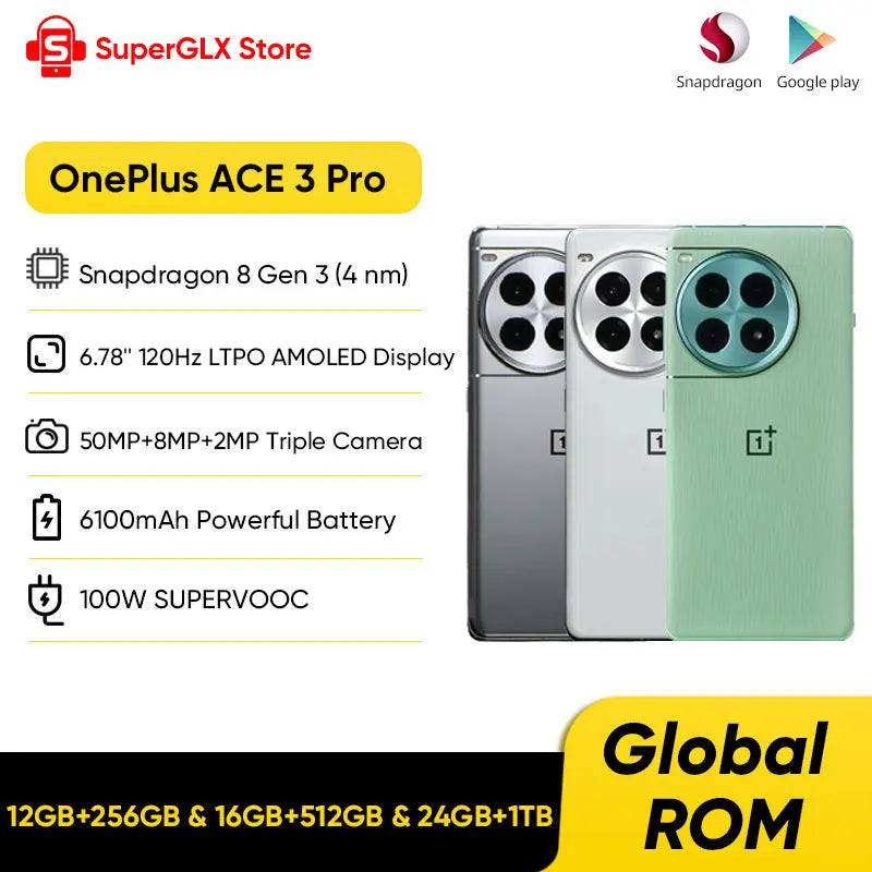 2024 New OnePlus ACE 3 Pro Global ROM Snapdragon 8 Gen 3 6.78”120Hz disyplay Sony50MP MainCamera 6100mAh Battery 100W SUPERVOOC - Property & Safety Tradings