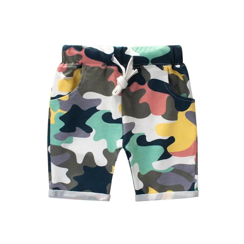 2025 Summer Boys Camouflage Shorts Cotton Trousers Kids Beachwear Children Loose Sport Beach Shorts Sweatpants 2-7Y - PST PS Tradings