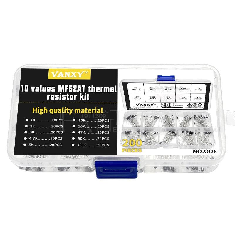 20pcs MF52AT MF52 B 3950 NTC Thermistor Thermal Resistor 5% 1K 2K 3K 4.7K 5K 10K 20K 47K 50K 100K - PST PS Tradings