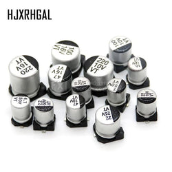 20pcs SMD Electrolytic capacitor aluminum 6.3V 10V 16V 25V 35V 50V 1UF 2.2UF 4.7UF 10UF 47UF 100UF 220UF 330UF 470UF 680UF