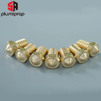 22PCS/lot V6 Brass Nozzle for E3DV6 Anycubic i3 Mega S X Chiron Kobra Flybear HotEnd 0.4MM  J-Head Extruder Printer Accessorie - PST PS Tradings