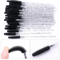 25/50pcs Disposable Eyelash Brush Eyelashes Extension Tools Silicone Gel Material Eyebrow Brushes Mascara Wands Applicator Women