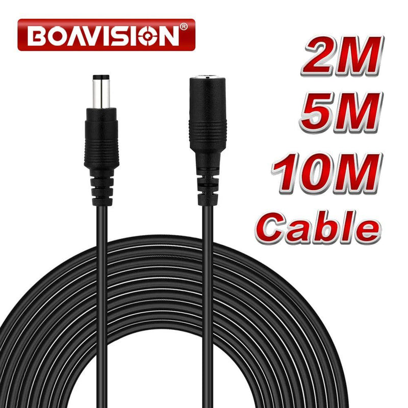 2M 6.56FT/ 5M 16.5FT / 10M 33FT DC Extension 5.5x2.1mm Power Cord Cable Extender For CCTV Security Camera 12 Volt Extension Cord - PST PS Tradings