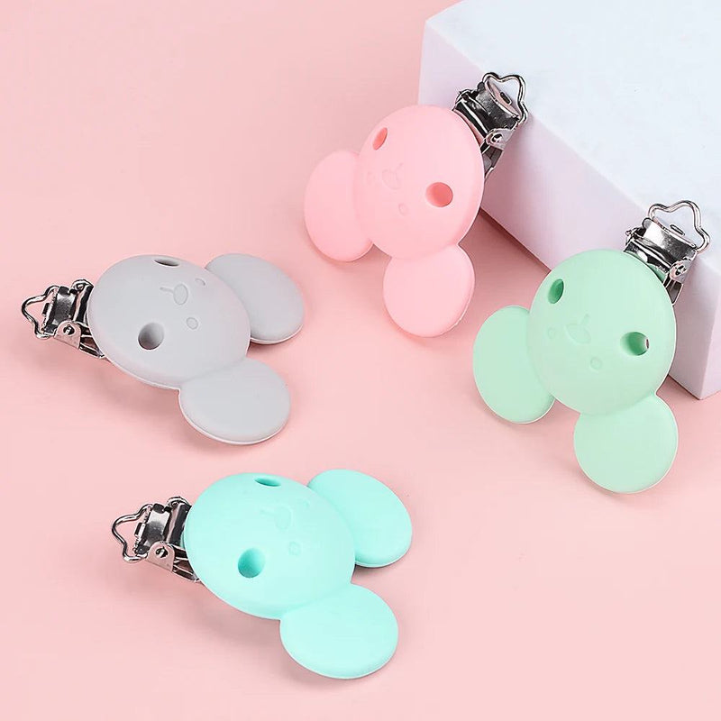 2PCS Lofca Silicone Clips Round Shaped Baby Pacifier Round Clips BPA Free DIY Pacifier for Chain Nursing Teething - PST PS Tradings