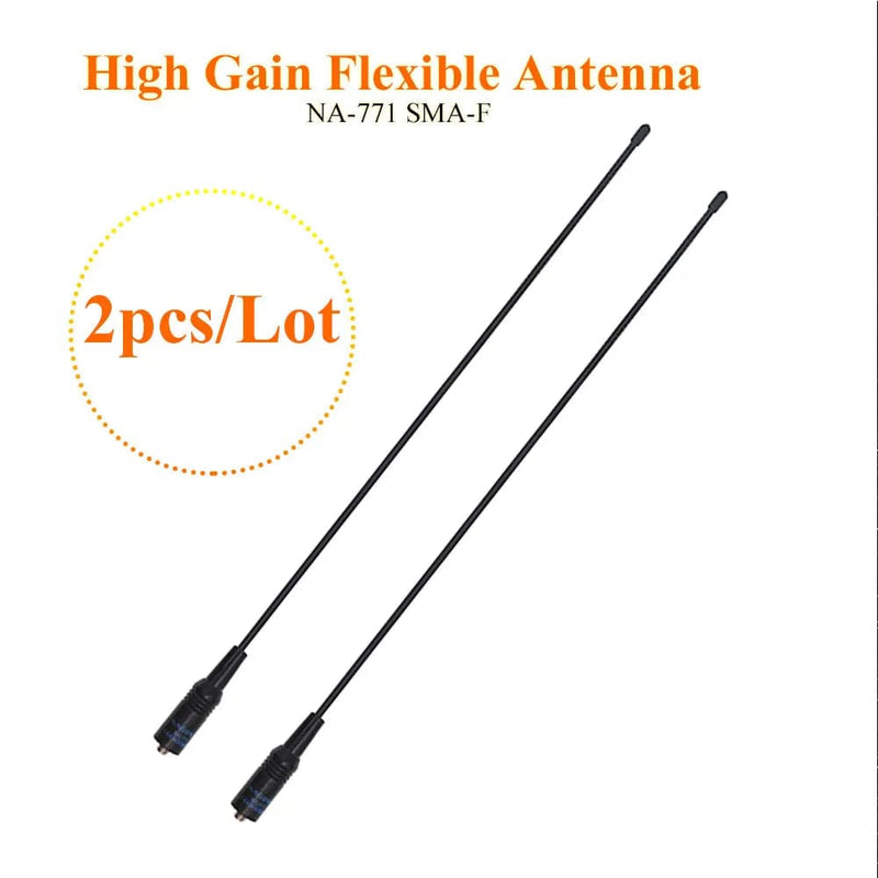 2PCS NAGOYA NA-771 SMA Female SMA-F Dual Wide Band Flexible Antenna VHF/UHF 144/430MHz Two Way Radio  BAOFENG UV-5R BF-888S