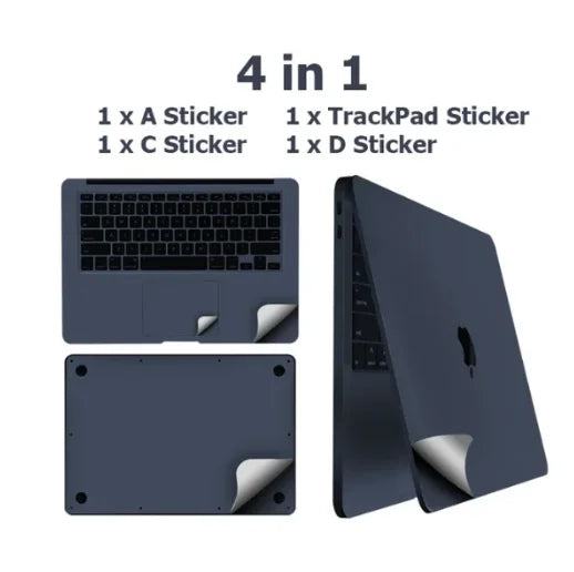 3-in-1 Laptop Cover Skin Sticker Decals Protective Palm Rest Touchpad Film For MacBook Air M3 A3113 2024 2022 13.6" M2 A2681 - PST PS Tradings