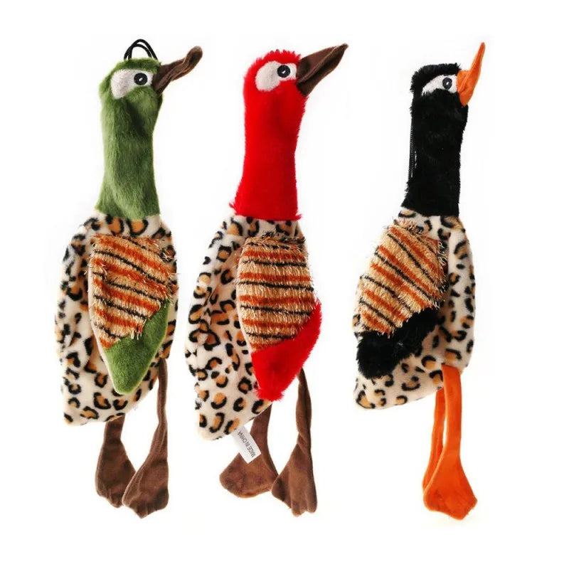 30*9cm Interesting Squeak Plush Pet Dog Toy Duck Bird Stuffing Free Puppy Interactive Cleaning Tooth Dog Chew Rope Toys - PST PS Tradings