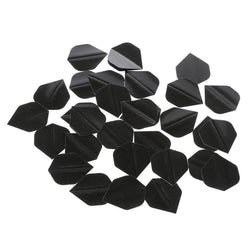 30 Pcs PET Dart Flights High Quality Simple Pure Black Darts Accessories Replaceable Dart Wing - PST PS Tradings