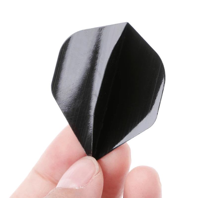 30 Pcs PET Dart Flights High Quality Simple Pure Black Darts Accessories Replaceable Dart Wing - PST PS Tradings