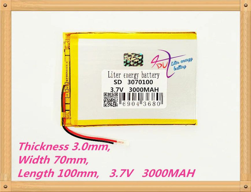 3070100Tablet PC battery capacity 3170100 3.7V 3000mA Universal Li-ion battery for tablet pc 7 inch 8 inch 9inch