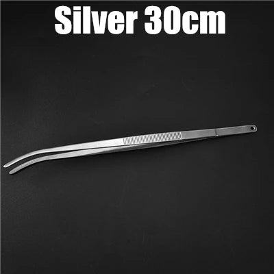 30cm Stainless Steel Kitchen & Bar Tweezer Food Tongs Kitchen Cooking Medical Tweezers Bar Tool - PST PS Tradings