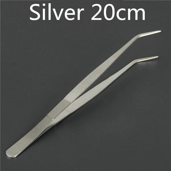 30cm Stainless Steel Kitchen & Bar Tweezer Food Tongs Kitchen Cooking Medical Tweezers Bar Tool - PST PS Tradings