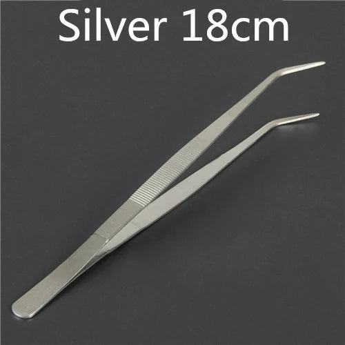 30cm Stainless Steel Kitchen & Bar Tweezer Food Tongs Kitchen Cooking Medical Tweezers Bar Tool - PST PS Tradings