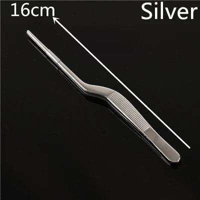 30cm Stainless Steel Kitchen & Bar Tweezer Food Tongs Kitchen Cooking Medical Tweezers Bar Tool - PST PS Tradings