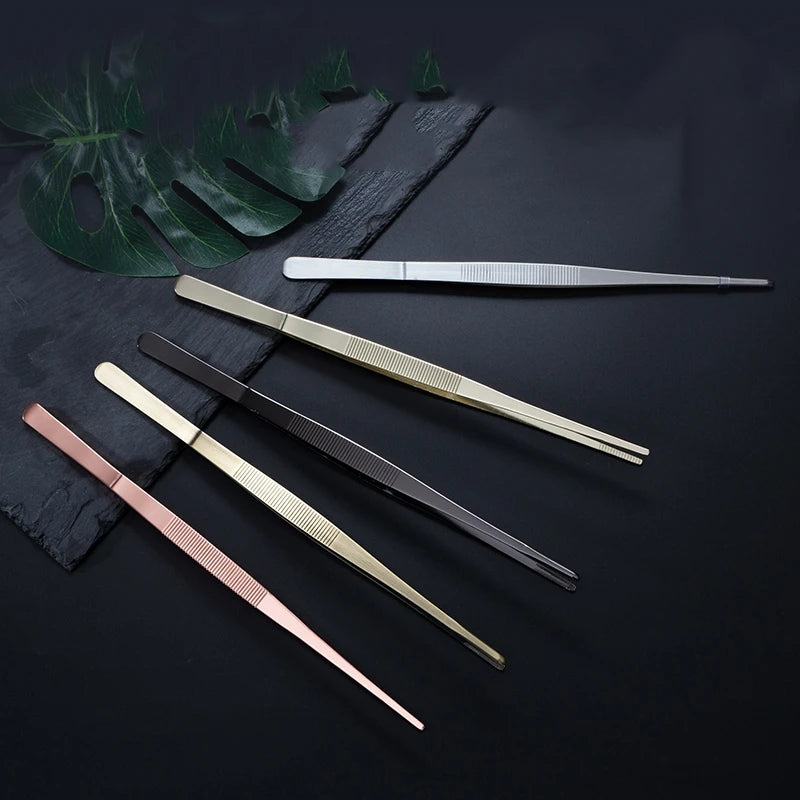 30cm Stainless Steel Kitchen & Bar Tweezer Food Tongs Kitchen Cooking Medical Tweezers Bar Tool - PST PS Tradings