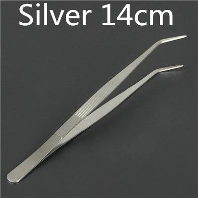 30cm Stainless Steel Kitchen & Bar Tweezer Food Tongs Kitchen Cooking Medical Tweezers Bar Tool - PST PS Tradings