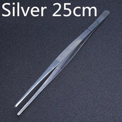 30cm Stainless Steel Kitchen & Bar Tweezer Food Tongs Kitchen Cooking Medical Tweezers Bar Tool - PST PS Tradings