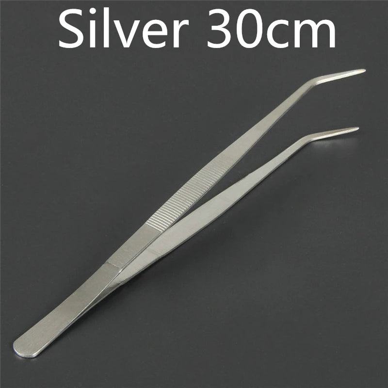 30cm Stainless Steel Kitchen & Bar Tweezer Food Tongs Kitchen Cooking Medical Tweezers Bar Tool - PST PS Tradings