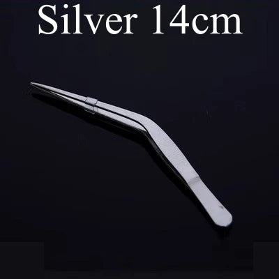 30cm Stainless Steel Kitchen & Bar Tweezer Food Tongs Kitchen Cooking Medical Tweezers Bar Tool - PST PS Tradings