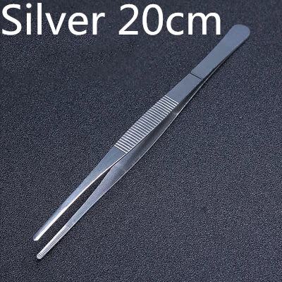 30cm Stainless Steel Kitchen & Bar Tweezer Food Tongs Kitchen Cooking Medical Tweezers Bar Tool - PST PS Tradings