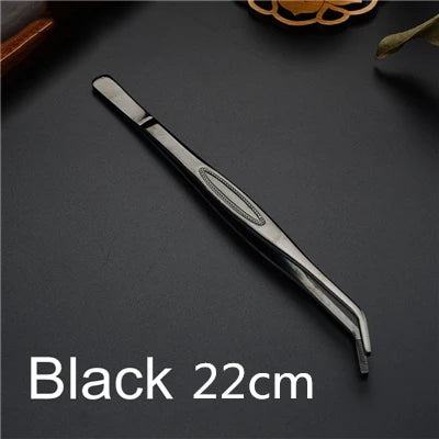 30cm Stainless Steel Kitchen & Bar Tweezer Food Tongs Kitchen Cooking Medical Tweezers Bar Tool - PST PS Tradings