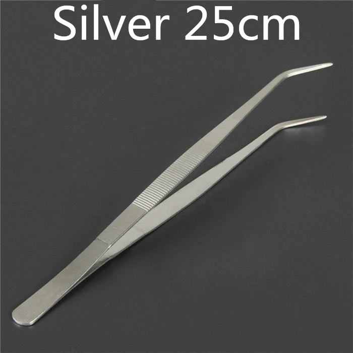 30cm Stainless Steel Kitchen & Bar Tweezer Food Tongs Kitchen Cooking Medical Tweezers Bar Tool - PST PS Tradings