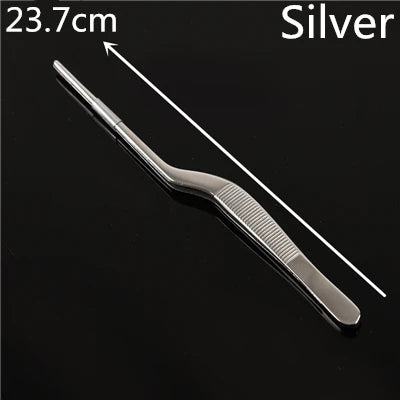 30cm Stainless Steel Kitchen & Bar Tweezer Food Tongs Kitchen Cooking Medical Tweezers Bar Tool - PST PS Tradings