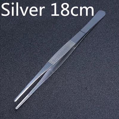 30cm Stainless Steel Kitchen & Bar Tweezer Food Tongs Kitchen Cooking Medical Tweezers Bar Tool - PST PS Tradings