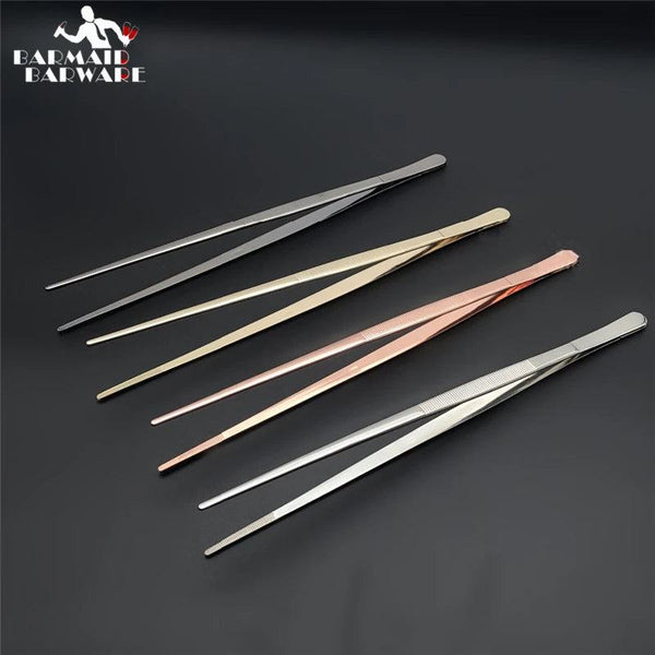 30cm Stainless Steel Kitchen & Bar Tweezer Food Tongs Kitchen Cooking Medical Tweezers Bar Tool - PST PS Tradings