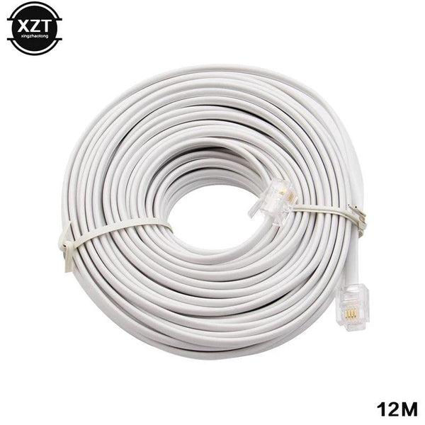 30M/15M/12M/9M/6M/3M RJ11 6P4C Telephone Extension Cable Connector HOT SALE