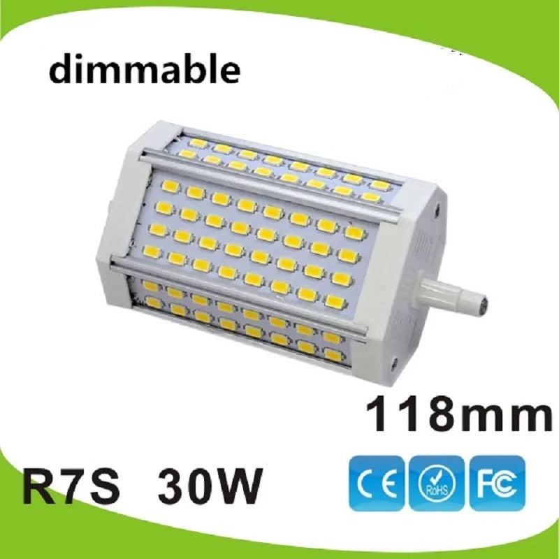 30w Led R7S light 118mm no Fan dimmable R7S lamp J118 Tube food light 3 years warranty AC110-240V