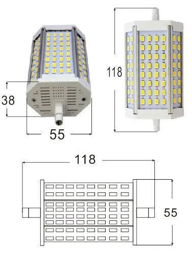 30w Led R7S light 118mm no Fan dimmable R7S lamp J118 Tube food light 3 years warranty AC110-240V