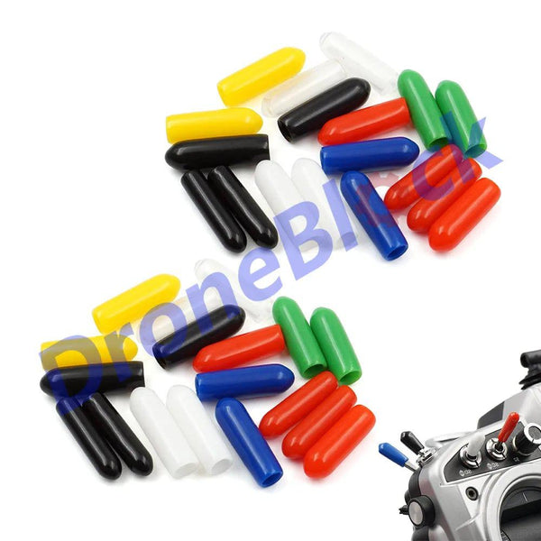 36 PCS RC Transmitter Switch Covers Colorful Rubber Anti-Slipping Cap for Jumper T16 T18 FrSky X9D QX7 Flysky Spektrum DX8e