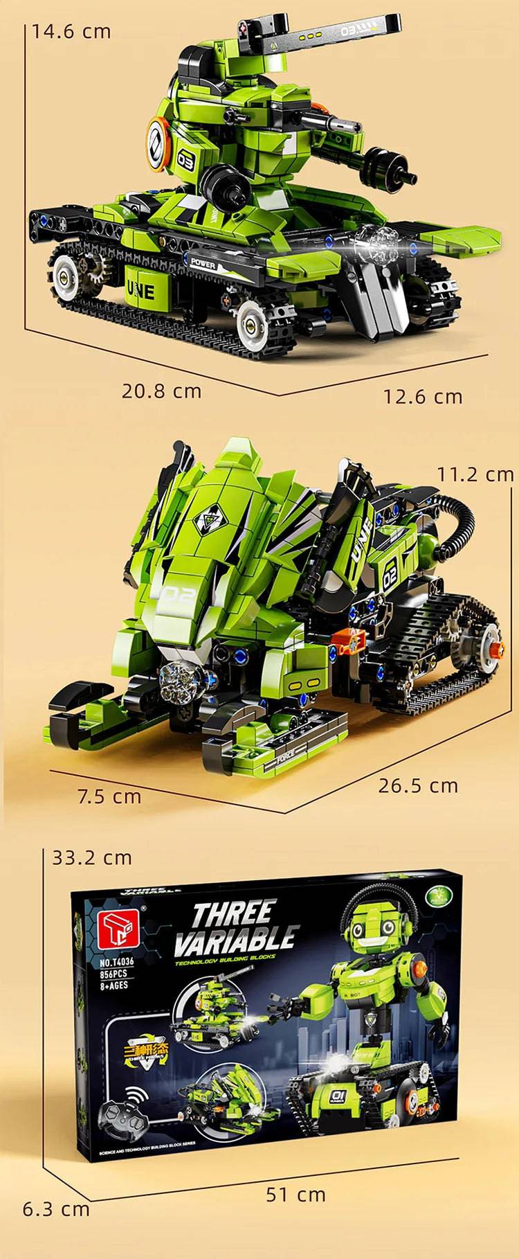 3IN1 City Technical RC Car Robot Excavator Racing Car Building Blocks Remote Control Excavator Truck Bricks Gift Toys for Boys - Property & Safety Tradings