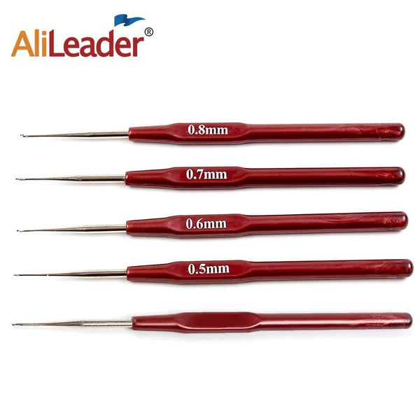 4 Pcs/Lot Hook Needle Crochet Micro Hook For Making Braiding Dreadlock Hair Tools 0.5Mm 0.6Mm 0.7Mm 0.8Mm Smooth Handle - PST PS Tradings