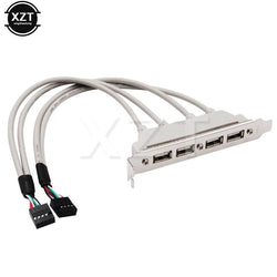 4 Port USB 2.0 to 9 Pin MainBoard Header Bracket Extension Cable for Computer Rear Panel Bracket 9Pin HOT SALE Adapter  newest