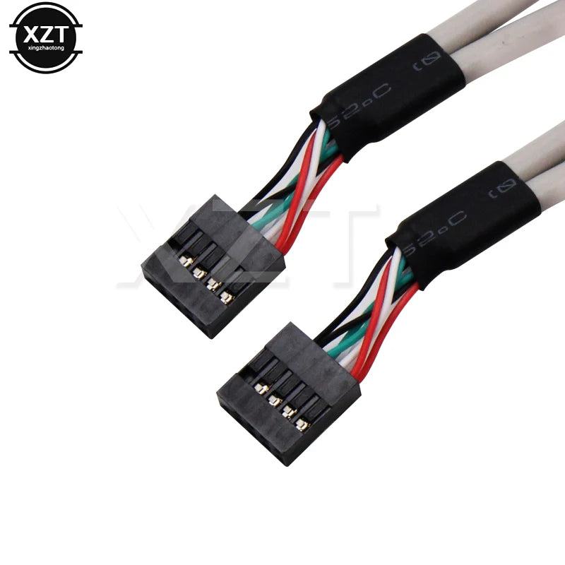 4 Port USB 2.0 to 9 Pin MainBoard Header Bracket Extension Cable for Computer Rear Panel Bracket 9Pin HOT SALE Adapter  newest