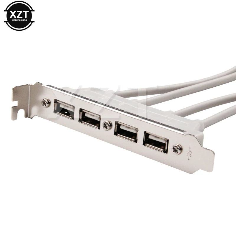 4 Port USB 2.0 to 9 Pin MainBoard Header Bracket Extension Cable for Computer Rear Panel Bracket 9Pin HOT SALE Adapter  newest