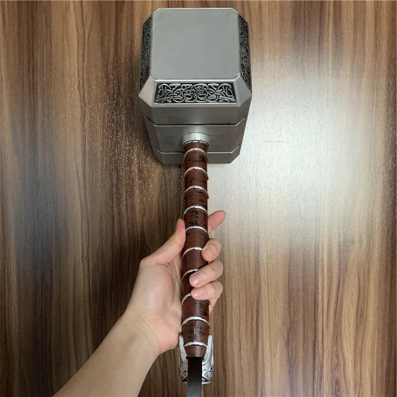 44cm Thor's Hammer Cosplay 1:1 Thunder Hammer Weapons Model Kids Gift Avengers Superhero Role Playing Captain America Iron Man