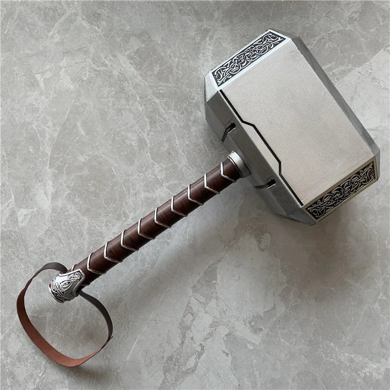 44cm Thor's Hammer Cosplay 1:1 Thunder Hammer Weapons Model Kids Gift Avengers Superhero Role Playing Captain America Iron Man