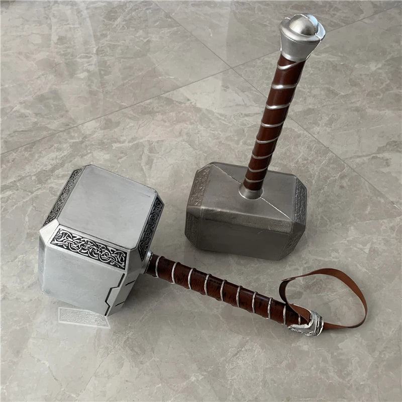 44cm Thor's Hammer Cosplay 1:1 Thunder Hammer Weapons Model Kids Gift Avengers Superhero Role Playing Captain America Iron Man