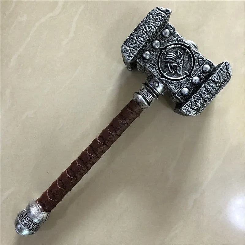 44cm Thor's Hammer Cosplay 1:1 Thunder Hammer Weapons Model Kids Gift Avengers Superhero Role Playing Captain America Iron Man