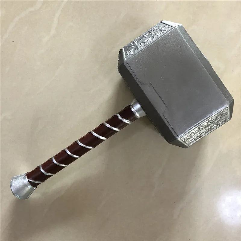 44cm Thor's Hammer Cosplay 1:1 Thunder Hammer Weapons Model Kids Gift Avengers Superhero Role Playing Captain America Iron Man