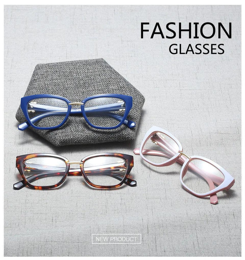 45605 Cat Eye Glasses Frames Women Rhinestone Decoration Styles Optical Fashion Computer Glasses