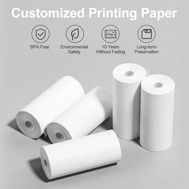 5/10/15/20 57*25mm Thermal Paper White Children Camera Instant Print Kids Camera Printing Paper Replacement Accessories Parts - PST PS Tradings